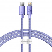 Baseus Crystal Shine USB-C to Lightning Cable PD 20W (CAJY000205) (120 cm) (purple)