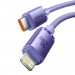 Baseus Crystal Shine USB-C to Lightning Cable PD 20W (CAJY000205) - USB-C към Lightning кабел за Apple устройства с Lightning порт (120 см) (лилав) 2