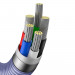 Baseus Crystal Shine USB-C to Lightning Cable PD 20W (CAJY000205) - USB-C към Lightning кабел за Apple устройства с Lightning порт (120 см) (лилав) 6