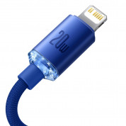 Baseus Crystal Shine USB-C to Lightning Cable PD 20W (CAJY000203) - USB-C към Lightning кабел за Apple устройства с Lightning порт (120 см) (тъмносин) 4