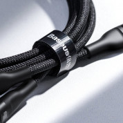 Baseus Flash Series One For Two 2in1 100W Fast Charging USB-C Cable (CASS060001) - здрав USB-C кабел с бързо зареждане за две устройства с USB-C порт (150 см) (черен) 12