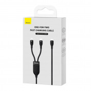 Baseus Flash Series One For Two 2in1 100W Fast Charging USB-C Cable (CASS060001) - здрав USB-C кабел с бързо зареждане за две устройства с USB-C порт (150 см) (черен) 16