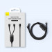 Baseus Flash Series One For Two 2in1 100W Fast Charging USB-C Cable (CASS060001) - здрав USB-C кабел с бързо зареждане за две устройства с USB-C порт (150 см) (черен) 16