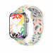 Apple Watch Pride Edition Sport Band - оригинална силиконова каишка за Apple Watch 38мм, 40мм, 41мм (бял-шарен)  1