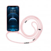 Artwizz HangOn Silicone Case - силиконов (TPU) калъфс с връзка за носене за iPhone 12, iPhone 12 Pro (розов)  2