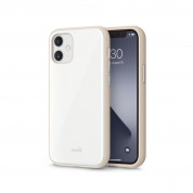Moshi iGlaze Slim Hardshell SnapTo Case - хибриден удароустойчив кейс за iPhone 12 mini (бял)