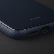 Moshi iGlaze Slim Hardshell SnapTo Case - хибриден удароустойчив кейс за iPhone 12 mini (тъмносин) 6