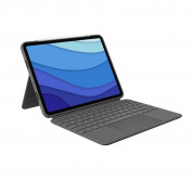 Logitech Combo Touch UK - безжична клавиатура с тракпад и отделящ се кейс с поставка за iPad Pro 11 M2 (2022), iPad Pro 11 M1 (2021), iPad Pro 11 (2020), iPad Pro 11 (2018) (сив)