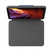 Logitech Rugged Keyboard Folio UK - безжична клавиатура, с удароустойчив кейс и поставка за iPad 10 (2022) (сив) 1