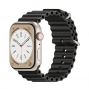 Next One H2O Silicone Band - силиконова каишка за Apple Watch 42мм, 44мм, 45мм, Ultra 49мм (черен)