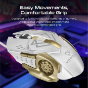 Vertux Drago Wired Gaming Mouse - геймърска мишка (бял-златист) (за PC) 1