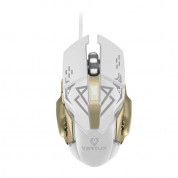 Vertux Drago Wired Gaming Mouse (white-gold)
