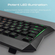 Vertux Radiance Ergonomic Backlit Wired Gaming Keyboard - геймърска клавиатура с LED подсветка (за PC) (черен) 1