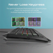 Vertux Radiance Ergonomic Backlit Wired Gaming Keyboard - геймърска клавиатура с LED подсветка (за PC) (черен) 2