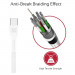 Promate PowerBeam-C USB-A to USB-C Cable 2А - кабел с гумирана оплетка за устройства с USB-C порт (120 см) (бял)  4