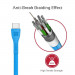 Promate PowerBeam-C USB-A to USB-C Cable 2А - кабел с гумирана оплетка за устройства с USB-C порт (120 см) (син)  4