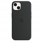 Apple iPhone Silicone Case with MagSafe - оригинален силиконов кейс за iPhone 13 с MagSafe (черен) (разопакован продукт)