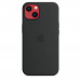 Apple iPhone Silicone Case with MagSafe - оригинален силиконов кейс за iPhone 13 с MagSafe (черен) (разопакован продукт) 5