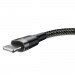 Baseus Cafule USB Lightning Cable (CALKLF-AV1) - Lightning USB кабел за Apple устройства с Lightning порт (50 см) (сив-черен) 5