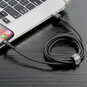 Baseus Cafule USB Lightning Cable (CALKLF-AV1) - Lightning USB кабел за Apple устройства с Lightning порт (50 см) (сив-черен) 7