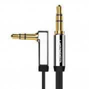 Ugreen AV119 Right Angle Flat Audio Cable - качествен 3.5 мм. аудио кабел (500 см) (сребрист) 