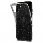 Spigen Liquid Crystal Glitter Case - тънък силиконов (TPU) калъф за iPhone 11 (прозрачен) 3