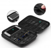 Ugreen LP149 Double Layer Storage Bag - органайзер за външен хард диск, смартфон, кабели, слушалки и други аксесоари (сив)  3