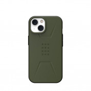 Urban Armor Gear Civilian MagSafe Case - удароустойчив хибриден кейс с MagSafe за iPhone 14 (зелен) 3