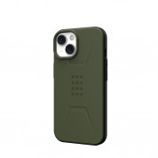 Urban Armor Gear Civilian MagSafe Case - удароустойчив хибриден кейс с MagSafe за iPhone 14 (зелен) 4