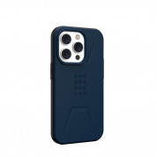 Urban Armor Gear Civilian MagSafe Case - удароустойчив хибриден кейс с MagSafe за iPhone 14 Pro (син) 5