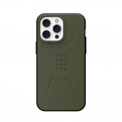 Urban Armor Gear Civilian MagSafe Case - удароустойчив хибриден кейс с MagSafe за iPhone 14 Pro Max (зелен) 3