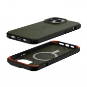 Urban Armor Gear Civilian MagSafe Case - удароустойчив хибриден кейс с MagSafe за iPhone 14 Pro Max (зелен) 1