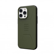 Urban Armor Gear Civilian MagSafe Case - удароустойчив хибриден кейс с MagSafe за iPhone 14 Pro Max (зелен) 4