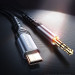 Joyroom USB-C to 3.5 mm Audio Cable - USB-C към 3.5 мм аудио кабел (200см) (черен)  3