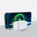 Joyroom Mini Fast Charger 30W - захранване за ел. мрежа с USB-A и USB-C изходи и технология за бързо зареждане (бял)  3