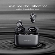Lenovo HT18 TWS Earphones - безжични блутут слушалки със зареждащ кейс (черен) 3