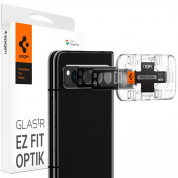 Spigen Glass Optik Lens Protector 2 Pack - комплект 2 броя предпазни стъклени протектора за камерата на Google Pixel Fold (черен)