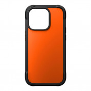 Nomad Rugged Case - хибриден удароустойчив кейс с MagSafe за iPhone 14 Pro (оранжев)