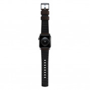 Nomad Active Band Pro - кожена (естествена кожа) каишка за Apple Watch 42мм, 44мм, 45мм, Ultra 49мм (кафяв-сребрист) 7