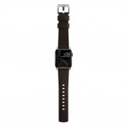 Nomad Active Band Pro - кожена (естествена кожа) каишка за Apple Watch 42мм, 44мм, 45мм, Ultra 49мм (кафяв-сребрист) 6