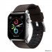 Nomad Active Band Pro - кожена (естествена кожа) каишка за Apple Watch 42мм, 44мм, 45мм, Ultra 49мм (кафяв-сребрист) 3