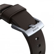 Nomad Active Band Pro - кожена (естествена кожа) каишка за Apple Watch 42мм, 44мм, 45мм, Ultra 49мм (кафяв-сребрист) 5