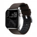 Nomad Active Band Pro - кожена (естествена кожа) каишка за Apple Watch 42мм, 44мм, 45мм, Ultra 49мм (кафяв-сребрист) 1