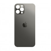 OEM iPhone 12 Pro Backcover Glass - резервен заден стъклен капак за iPhone 12 Pro (тъмносив)