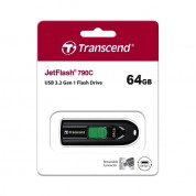 Transcend JetFlash 790C USB-C Pen Flash Drive 64GB - USB флаш памет с USB-C порт за компютри смартфони и таблети (черен) 3