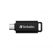 Verbatim Retractable USB-C 3.2 Gen 1 Drive 128GB - USB флаш памет с USB-C порт за компютри смартфони и таблети (черен)