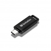Verbatim Retractable USB-C 3.2 Gen 1 Drive 64GB - USB флаш памет с USB-C порт за компютри смартфони и таблети (черен) 1