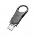 Silicone Power Mobile C80 Dual USB 3.2 Flash Drive 64GB - флаш памет с USB-A и USB-C порт (тъмносив) (64GB)  2