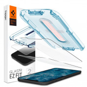 Spigen Glas.tR EZ Fit Tempered Glass 2 Pack - 2 броя стъклени защитни покрития за дисплея на iPhone 12 Pro, iPhone 12 (прозрачен)