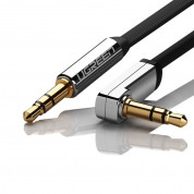 Ugreen Flat Angled Aux Audio Cable - плосък качествен 3.5 мм. аудио кабел (100 см) (черен) 6